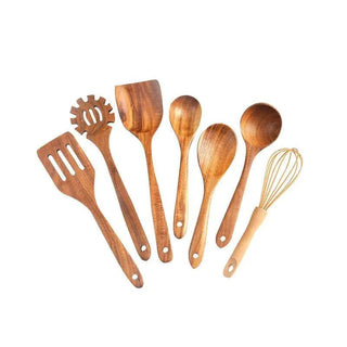 7 - Piece Teak Kitchenware Set - Hstrends