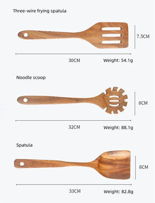 7 - Piece Teak Kitchenware Set - Hstrends