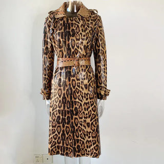 Leopard Luxe Leather Coat