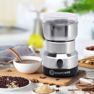 Stainless Steel Electric Grinder - Versatile for Coffee, Spices, and More
