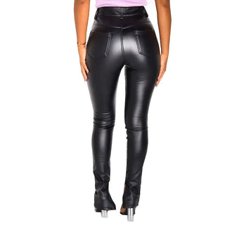 On The Run High Waist Slimming Faux Leather Pants