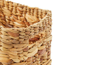 Set of 3 Natural Water Hyacinth Storage Baskets