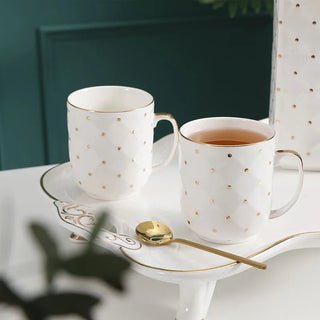 8pcs Ceramic Coffee Cup Saucer Set Colored Glaze Luxury Gold Rim Porcelain Teapot Cup Ceramic Coffee Pot Tea Cup Set With Tray - Hstrends