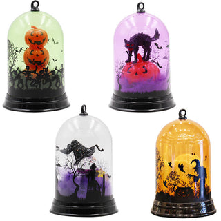 Halloween Pumpkin Lantern Witch Lamp Scene Layout