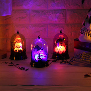 Halloween Pumpkin Lantern Witch Lamp Scene Layout