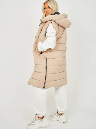 Stylewise Longline Padded Hooded Gilet - Premium Coats from Rising - Just £54! Shop now at hstrends