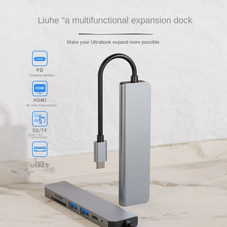 Six - in - one Docking Station Usb C Hub3.0 Applicable To MacBook Notebook Type - c Docking Station - Hstrends