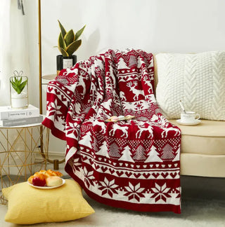 Knitted Jacquard Throw Blanket - Hstrends