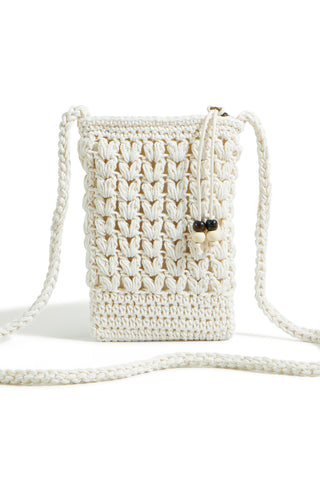 Yumi Ivory Crochet Small Cross Body
