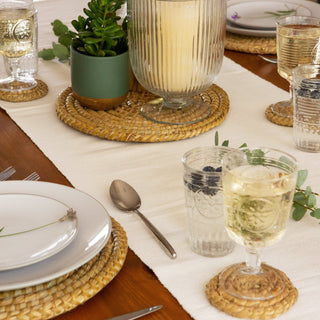 30cm Woven Palm Leaf Placemats - Pack of Six