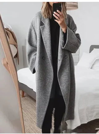 Women Woollen Trench Coat Coat - Hstrends