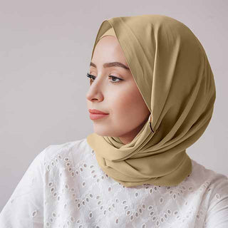 Big stretchy jersey hijab: Beige