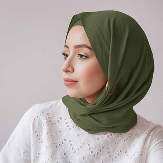 Big stretchy jersey hijab: Khaki