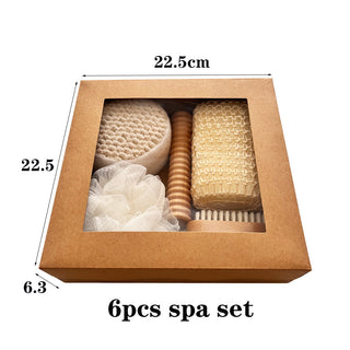 Bath Suit Seven-piece Bath Towel Bath Brush Grinding Stone Sisal Bath Flower Suit Holiday Gift Box Gift