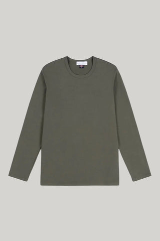 Bevis Long Sleeve Cotton T-shirt - Olive
