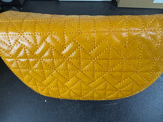 Mango Yellow PU leather padded with boxy chain strap handle