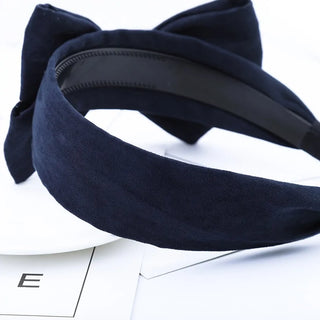 Wide Loop large bow velvet Headband