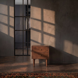 Scandinavian Walnut Oslo Bedside Table