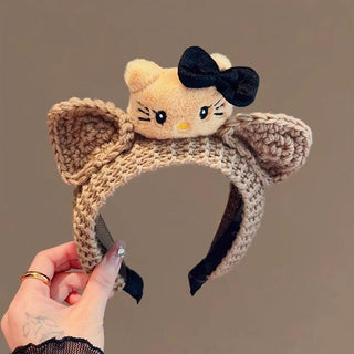 Handmade Cute Hello Kitty Knit Hair Headband