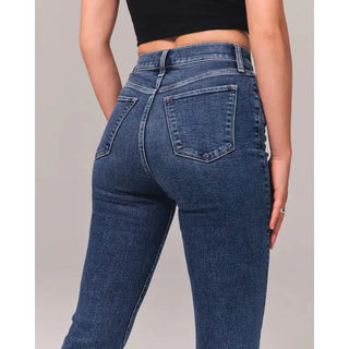 High Waist Elastic Flare bootcut Jeans