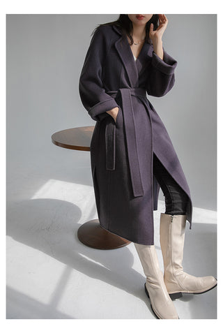 Homy's Long Double-Sided Cashmere Wool Coat