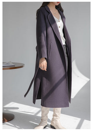 Homy's Long Double-Sided Cashmere Wool Coat
