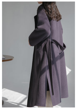 Homy's Long Double-Sided Cashmere Wool Coat