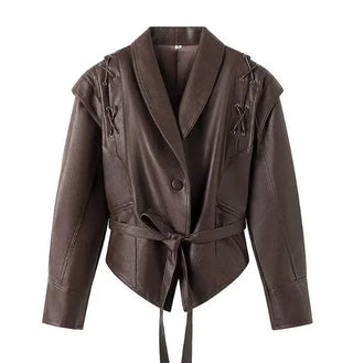 Women’s Faux Leather Motorcycle Coat