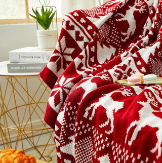 Knitted Jacquard Throw Blanket - Hstrends