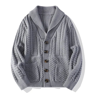 Men's Long Sleeve Sweater Cardigan Coat