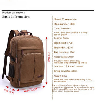 Large Capacity Canvas Washing Bag for Men and Women
