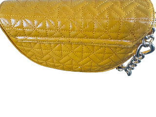Mango Yellow PU leather padded with boxy chain strap handle