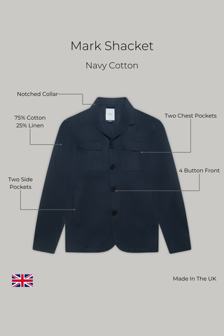 Mark Shacket - Navy Cotton