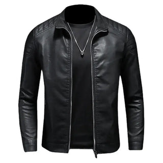 Motorcycle PU Leather Jacket Men