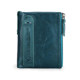 Short Bifold Genuine Leather Wallets for Women