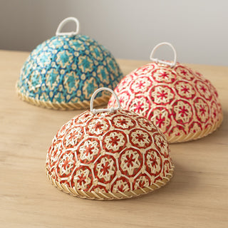 Handmade Rattan Woven Nanyang Style Fruit Plate Bread cover Basket Round With Lid