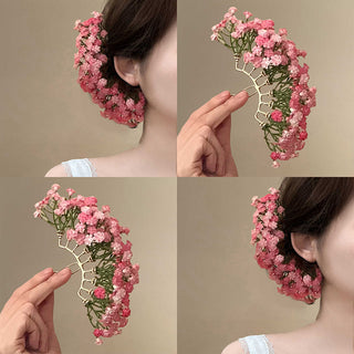 Pink Mist Flower Fairy~Starry Sky Hairpin, Sweet And Elegant Ancient-Style Hairpin,