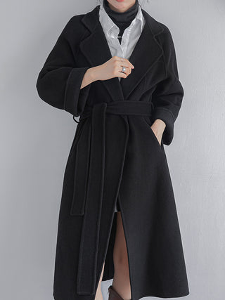 Homy's Long Double-Sided Cashmere Wool Coat