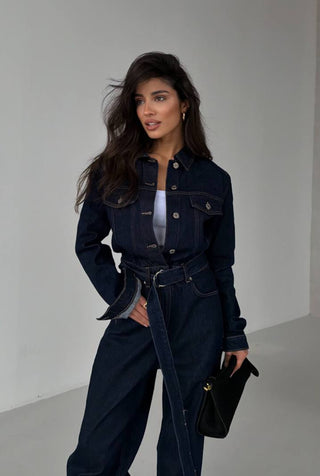 Street Style Denim Loose Casual Jumpsuit