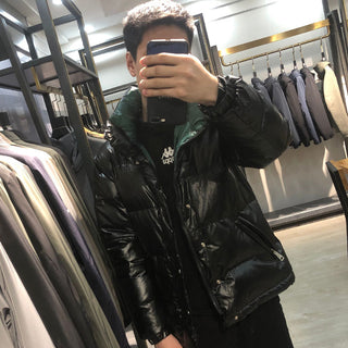 Men Shiny Short Down Thickened Jacket