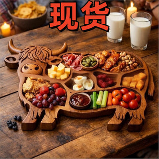 Highland cow Wooden shaped Food Tray for platter