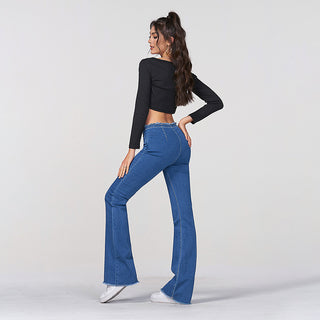 High Waist Flared Cross-border Skinny Jeans