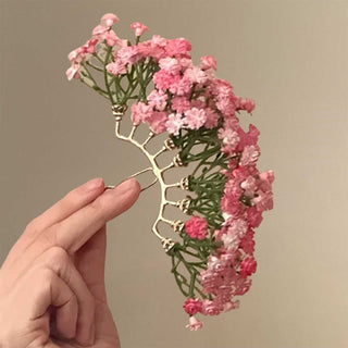 Pink Mist Flower Fairy~Starry Sky Hairpin, Sweet And Elegant Ancient-Style Hairpin,