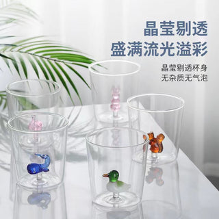 Three-Dimensional Cartoon Style Handleless Cute Simple Household Glass