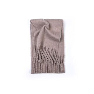 Designer Style Atmosphere Scarf Soft Waxy Imitation Cashmere Solid Color Scarf Women&amp;#039;s Winter Plus Shawl