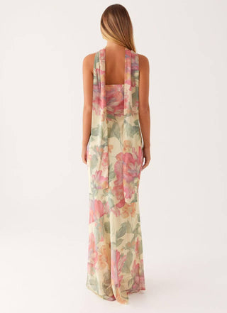 Light Blue Fishtail dress Tight Waist Slimming maxi dress