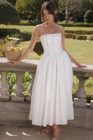 Fairy-Like Elegance,  Slimming Floral Spaghetti Strap Dress