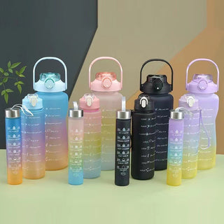 Gradient Large Capacity Hydration Reminder Bottle 3 bottles set.