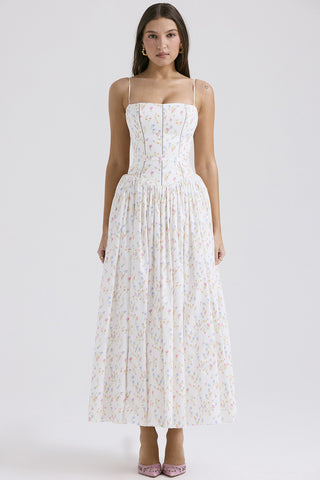 Fairy-Like Elegance,  Slimming Floral Spaghetti Strap Dress