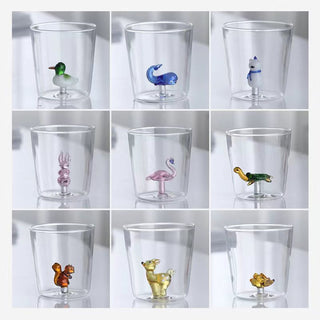Three-Dimensional Cartoon Style Handleless Cute Simple Household Glass